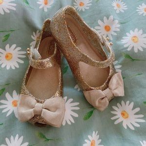 Mini Melissa Gold Sparkle Bows